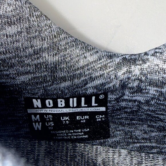 Nobull Trainers Unisex 8.5/10 Black Super Fabric Yellow Sole Low Top - Picture 10 of 14